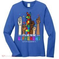 Autism Awareness Acceptance Wo Kid Its Ok To Be Different Women's Long Sleeve Shirt thumb 0