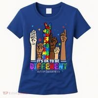 Autism Awareness Acceptance Wo Kid Its Ok To Be Different Women's T-Shirt thumb 0