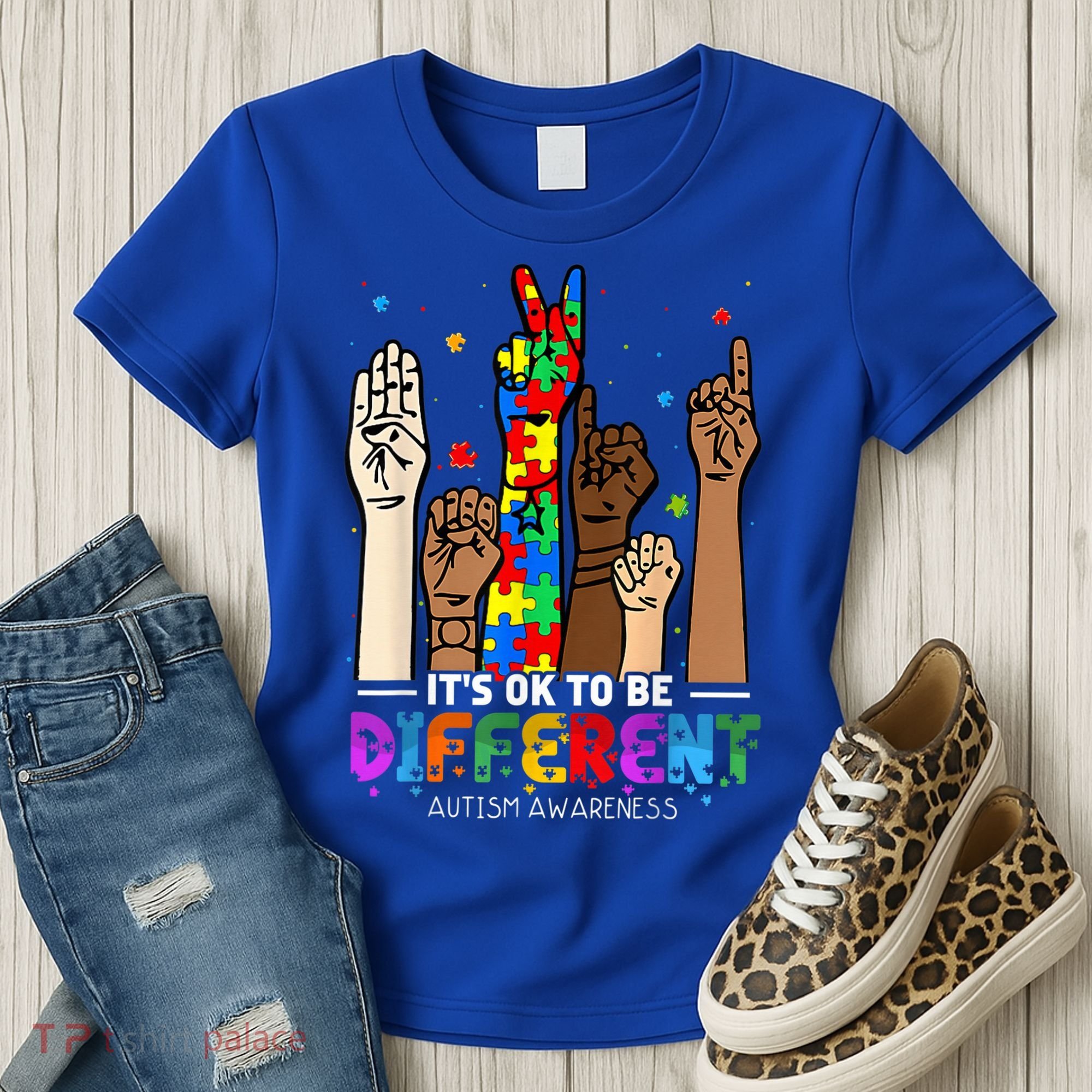 Autism Awareness Acceptance Wo Kid Its Ok To Be Different Women's T-Shirt