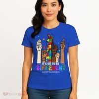 Autism Awareness Acceptance Wo Kid Its Ok To Be Different Women's T-Shirt thumb 4
