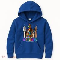 Autism Awareness Acceptance Wo Kid Its Ok To Be Different Kids Hoodie thumb 0