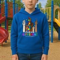 Autism Awareness Acceptance Wo Kid Its Ok To Be Different Kids Hoodie thumb 2