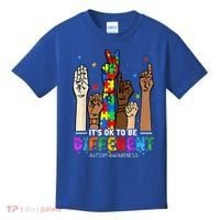 Autism Awareness Acceptance Wo Kid Its Ok To Be Different Kids T-Shirt thumb 0