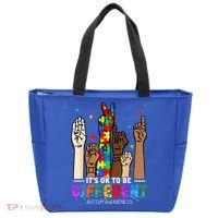 Autism Awareness Acceptance Wo Kid Its Ok To Be Different Tote Bag thumb 0