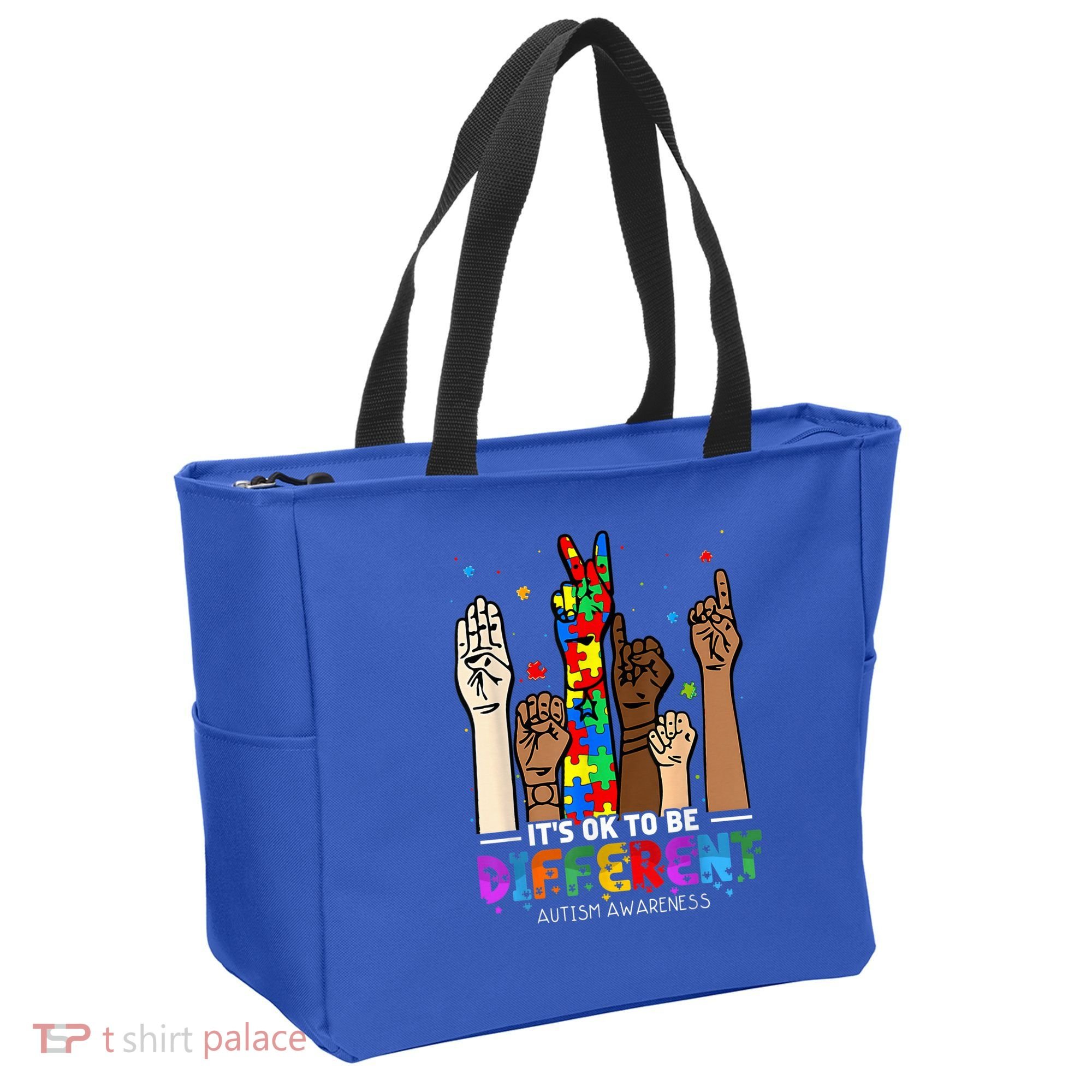 Autism Awareness Acceptance Wo Kid Its Ok To Be Different Tote Bag