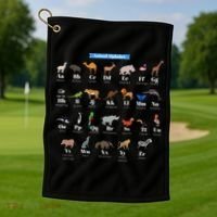 Animal Alphabet Golf Towel thumb 1