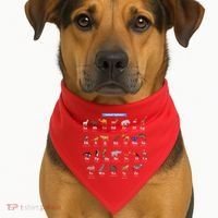 Animal Alphabet USA-Made Doggie Bandana thumb 1