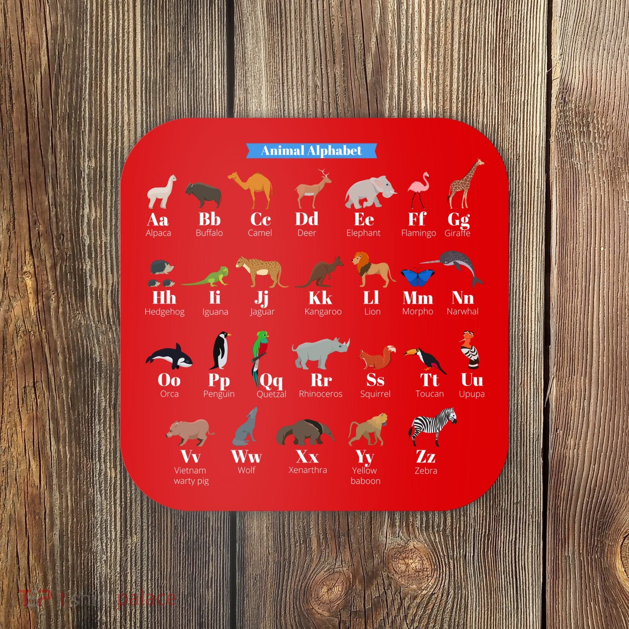 Animal Alphabet Coaster