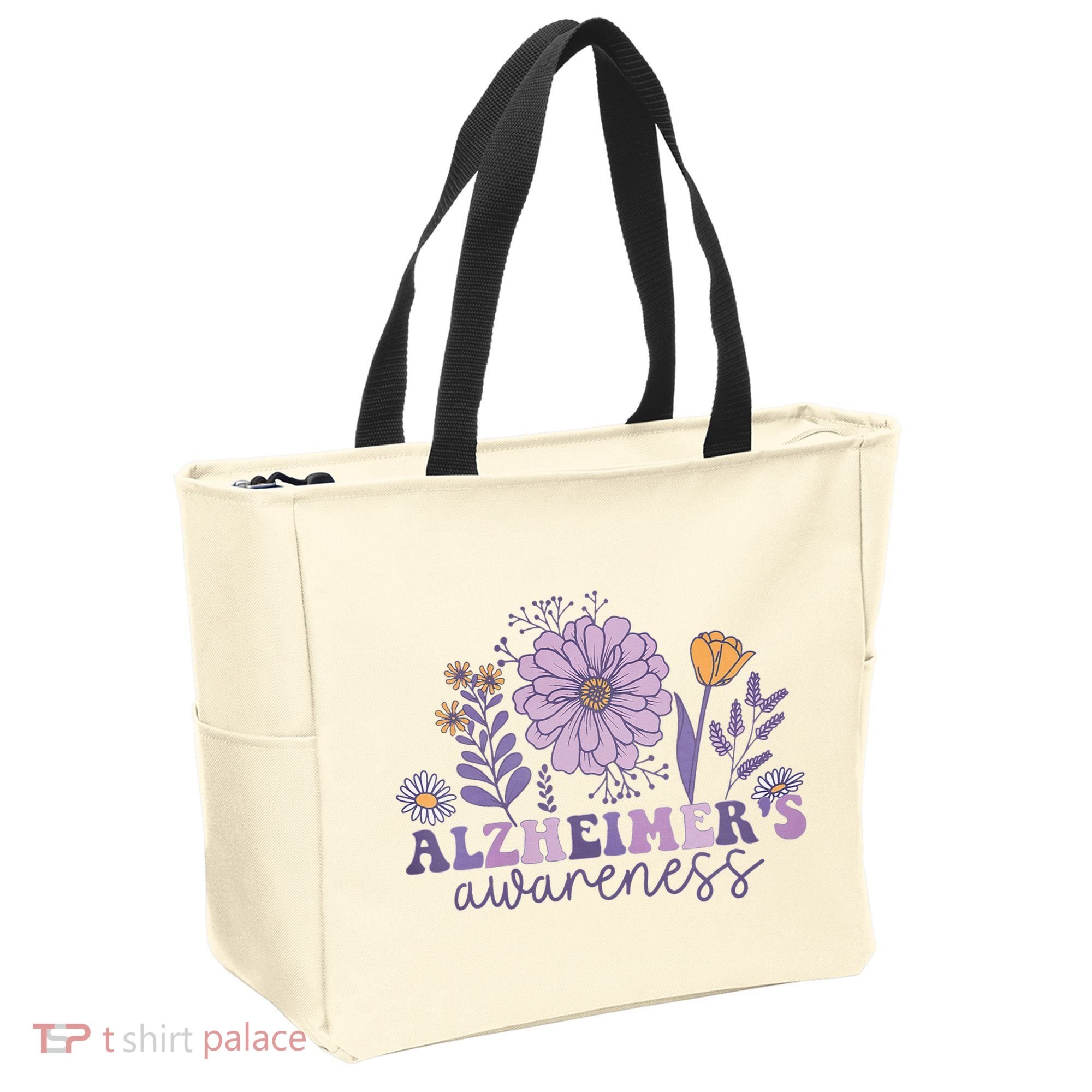 Alzheimer Alzheimers Awareness Dementia Awareness Retro Tote Bag