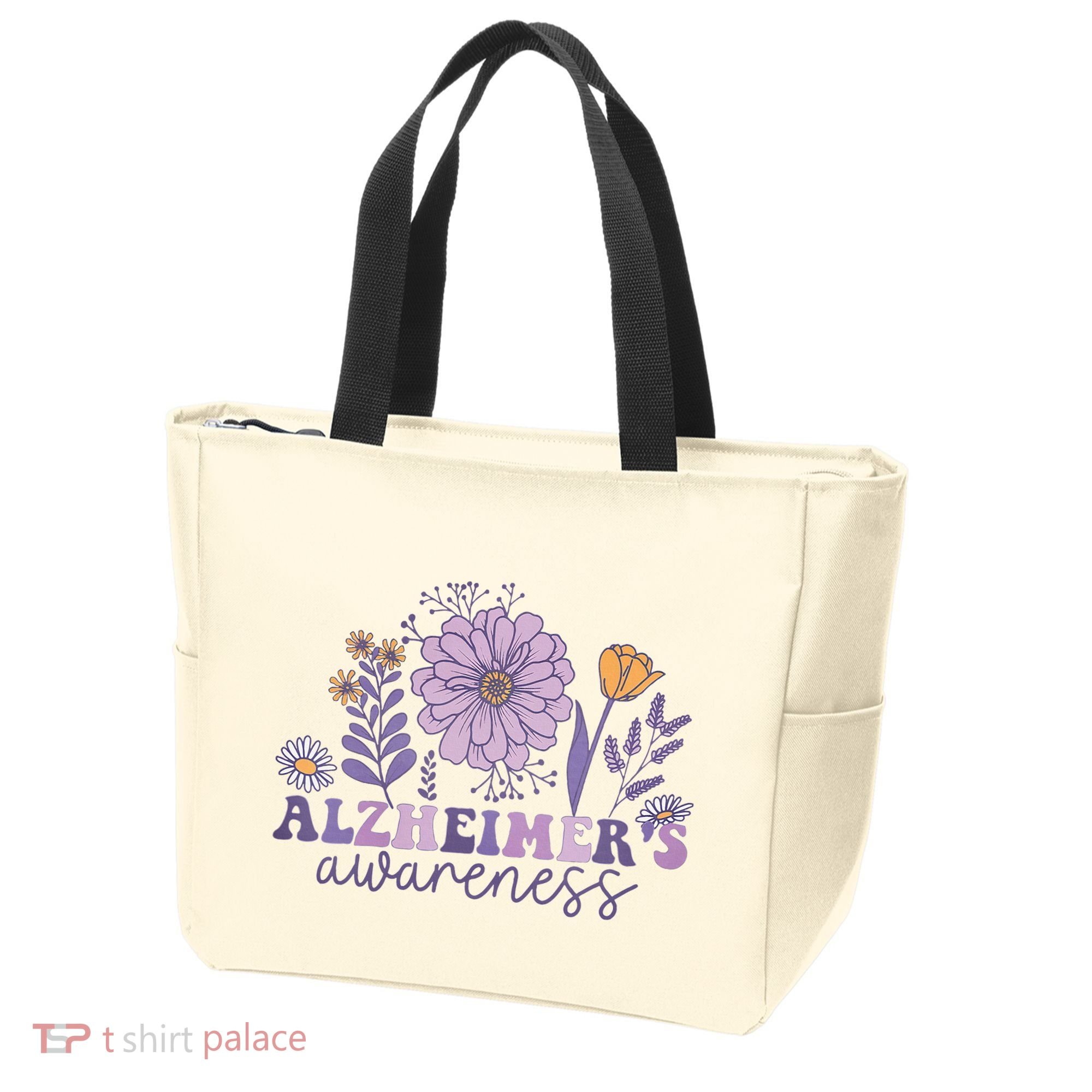 Alzheimer Alzheimers Awareness Dementia Awareness Retro Tote Bag