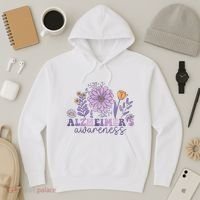 Alzheimer Alzheimers Awareness Dementia Awareness Retro Hoodie thumb 3