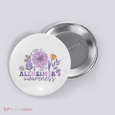 Alzheimer Alzheimers Awareness Dementia Awareness Retro Button