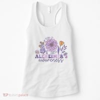 Alzheimer Alzheimers Awareness Dementia Awareness Retro Women's Tank Top thumb 0