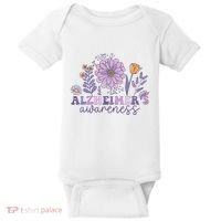 Alzheimer Alzheimers Awareness Dementia Awareness Retro Baby Bodysuit thumb 0