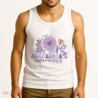 Alzheimer Alzheimers Awareness Dementia Awareness Retro Tank Top thumb 3