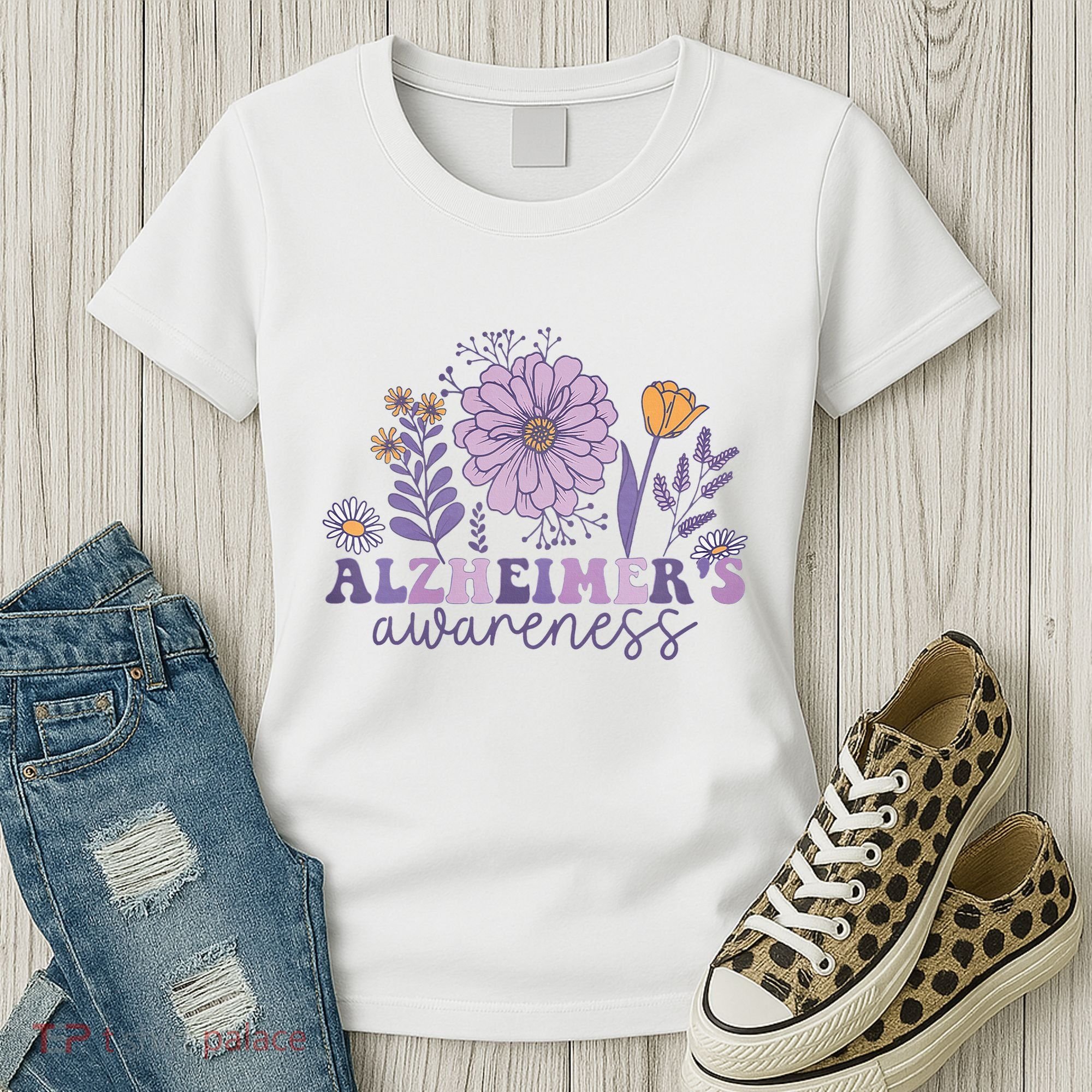 Alzheimer Alzheimers Awareness Dementia Awareness Retro Women's T-Shirt