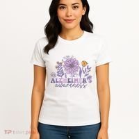 Alzheimer Alzheimers Awareness Dementia Awareness Retro Women's T-Shirt thumb 4