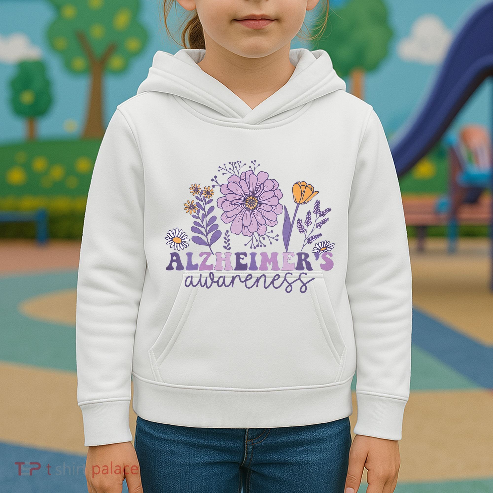 Alzheimer Alzheimers Awareness Dementia Awareness Retro Kids Hoodie