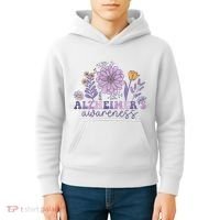 Alzheimer Alzheimers Awareness Dementia Awareness Retro Kids Hoodie thumb 4