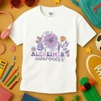 Alzheimer Alzheimers Awareness Dementia Awareness Retro Kids T-Shirt thumb 3
