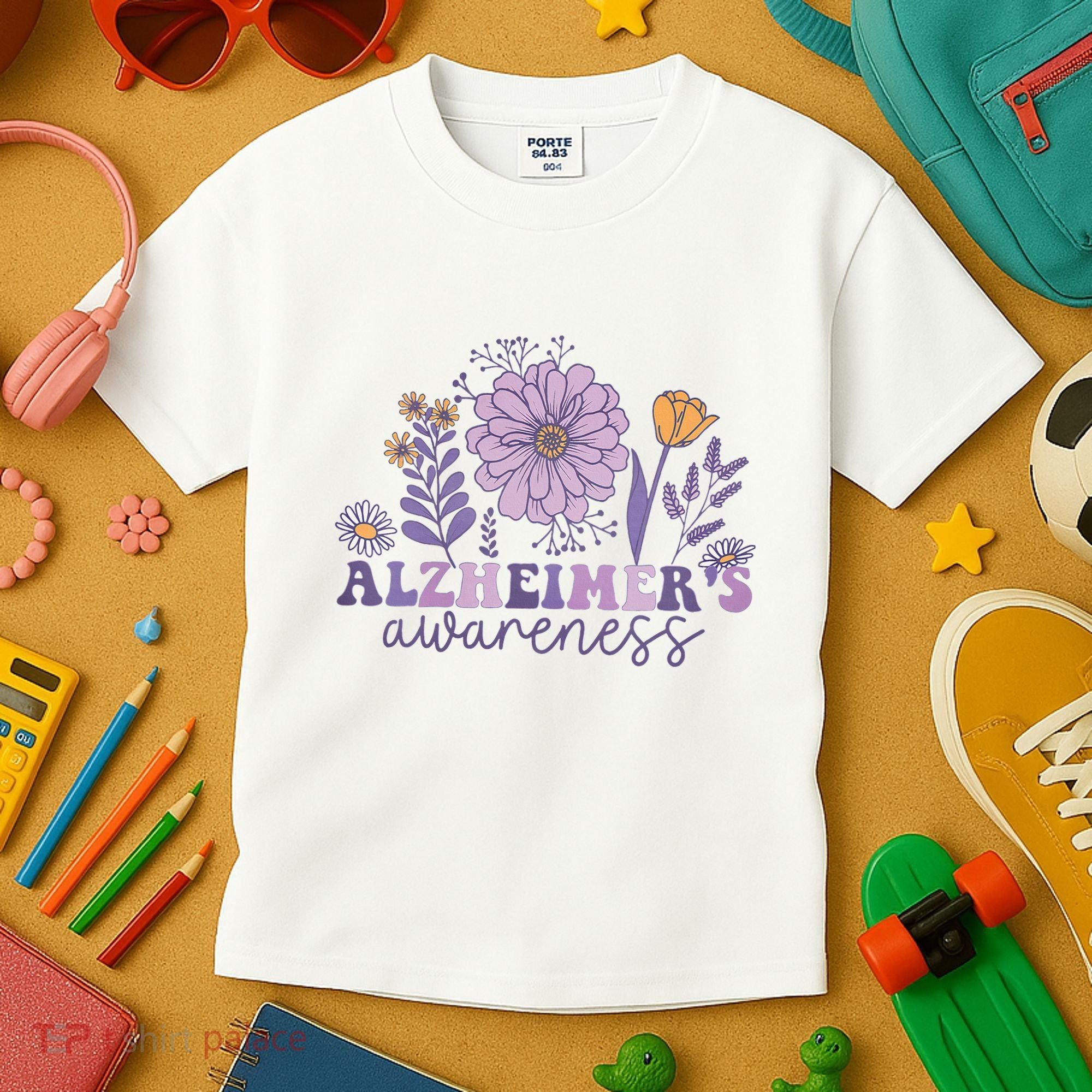 Alzheimer Alzheimers Awareness Dementia Awareness Retro Kids T-Shirt