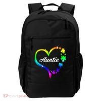 Auntie Autism Awareness Rainbow Heart Backpack thumb 0