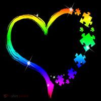 Auntie Autism Awareness Rainbow Heart Coffee Mug thumb 5