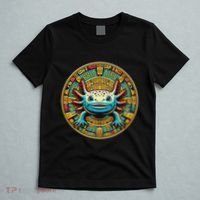 Aztec Art And Mexican Hispanic Heritage Salamander Axolotl T-Shirt thumb 5
