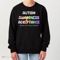 Autism Awareness Acceptance All The Pieces Women's Sweatshirt thumb 0