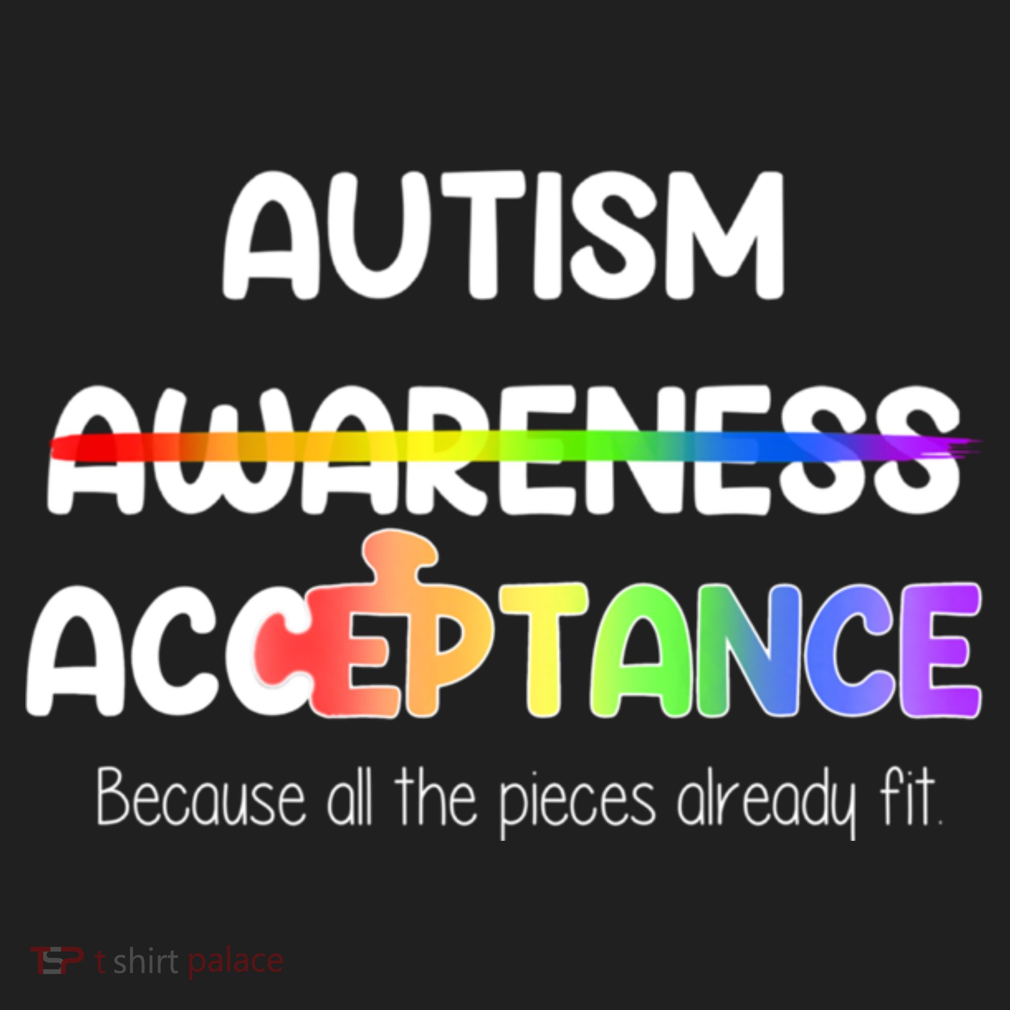 Autism Awareness Acceptance All The Pieces Women's Sweatshirt