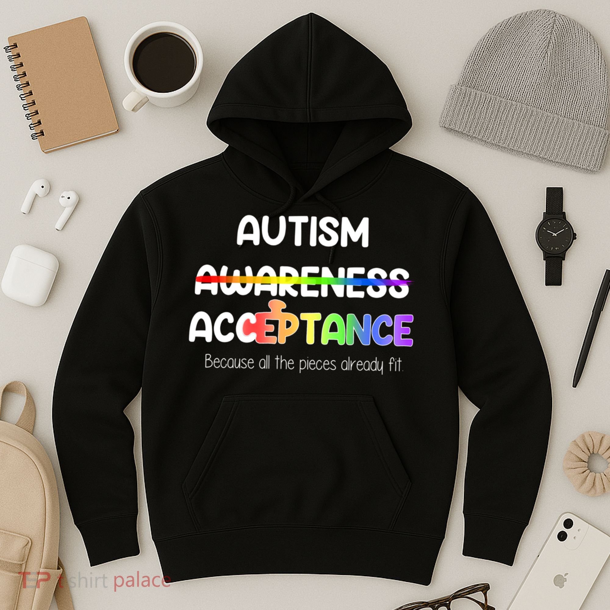 Autism Awareness Acceptance All The Pieces Hoodie