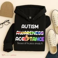 Autism Awareness Acceptance All The Pieces Hoodie thumb 4