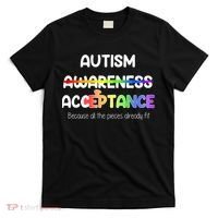 Autism Awareness Acceptance All The Pieces T-Shirt thumb 0