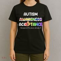 Autism Awareness Acceptance All The Pieces T-Shirt thumb 4