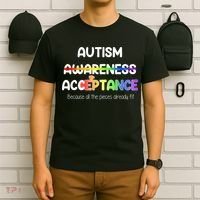 Autism Awareness Acceptance All The Pieces T-Shirt thumb 6