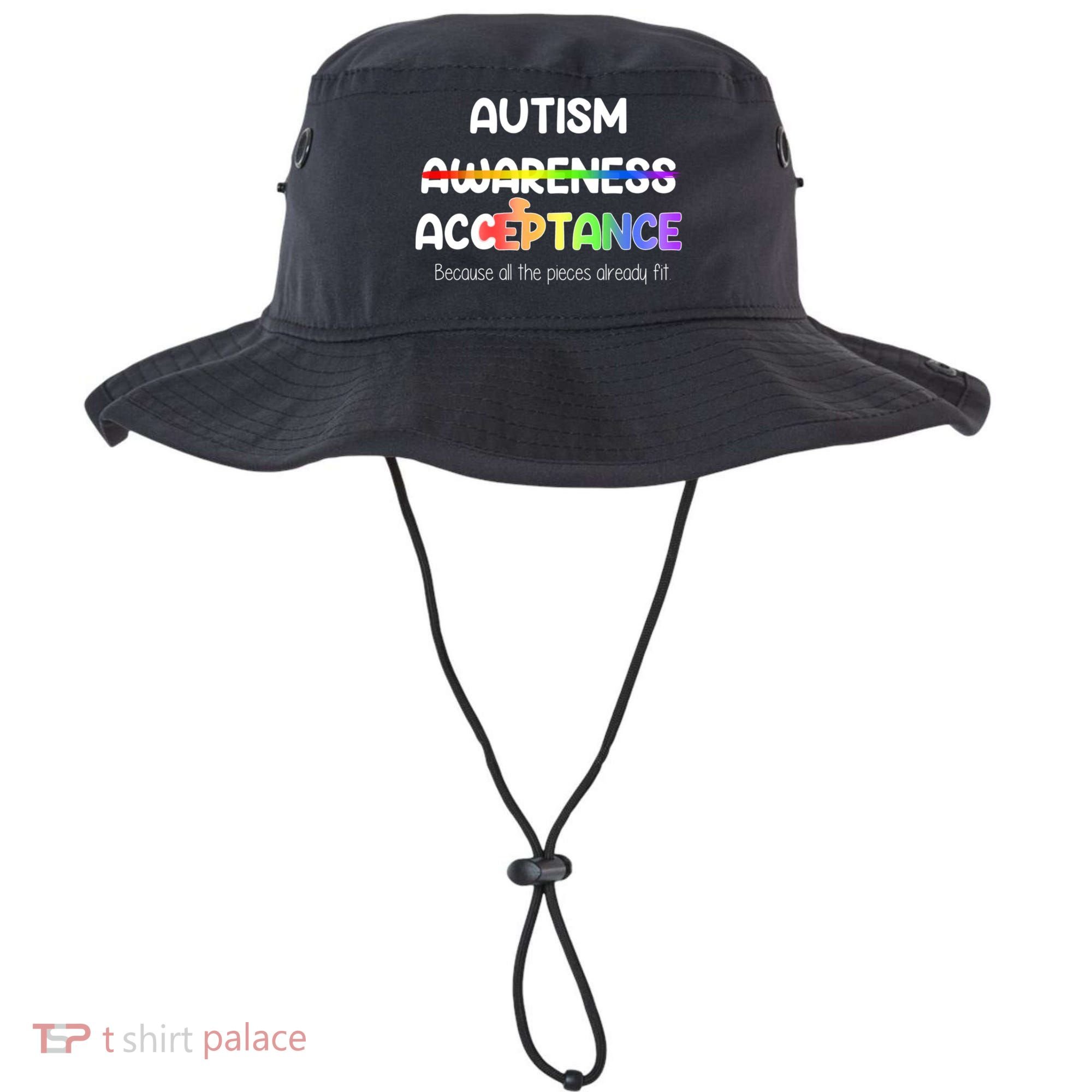 Autism Awareness Acceptance All The Pieces Bucket Hat