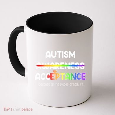 Autism Awareness Acceptance All The Pieces Coffee Mug
