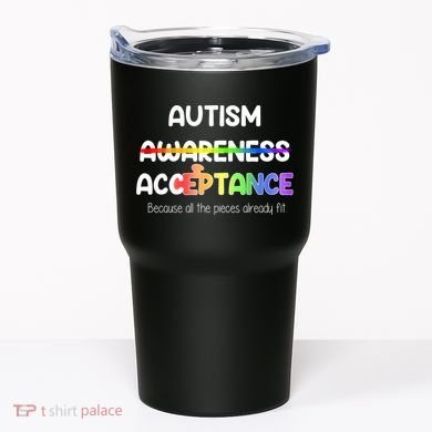 Autism Awareness Acceptance All The Pieces Tumbler