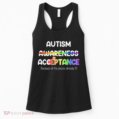 Autism Awareness Acceptance All The Pieces Women's Tank Top