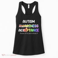 Autism Awareness Acceptance All The Pieces Women's Tank Top thumb 0