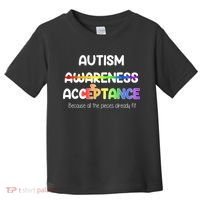 Autism Awareness Acceptance All The Pieces Toddler T-Shirt thumb 0