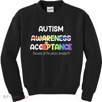 Autism Awareness Acceptance All The Pieces Kids Sweatshirt thumb 0