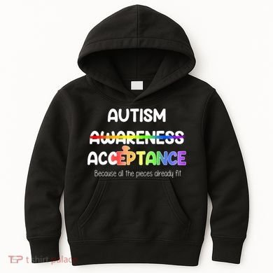 Autism Awareness Acceptance All The Pieces Kids Hoodie
