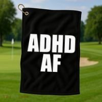 Adhd Af Golf Towel thumb 1