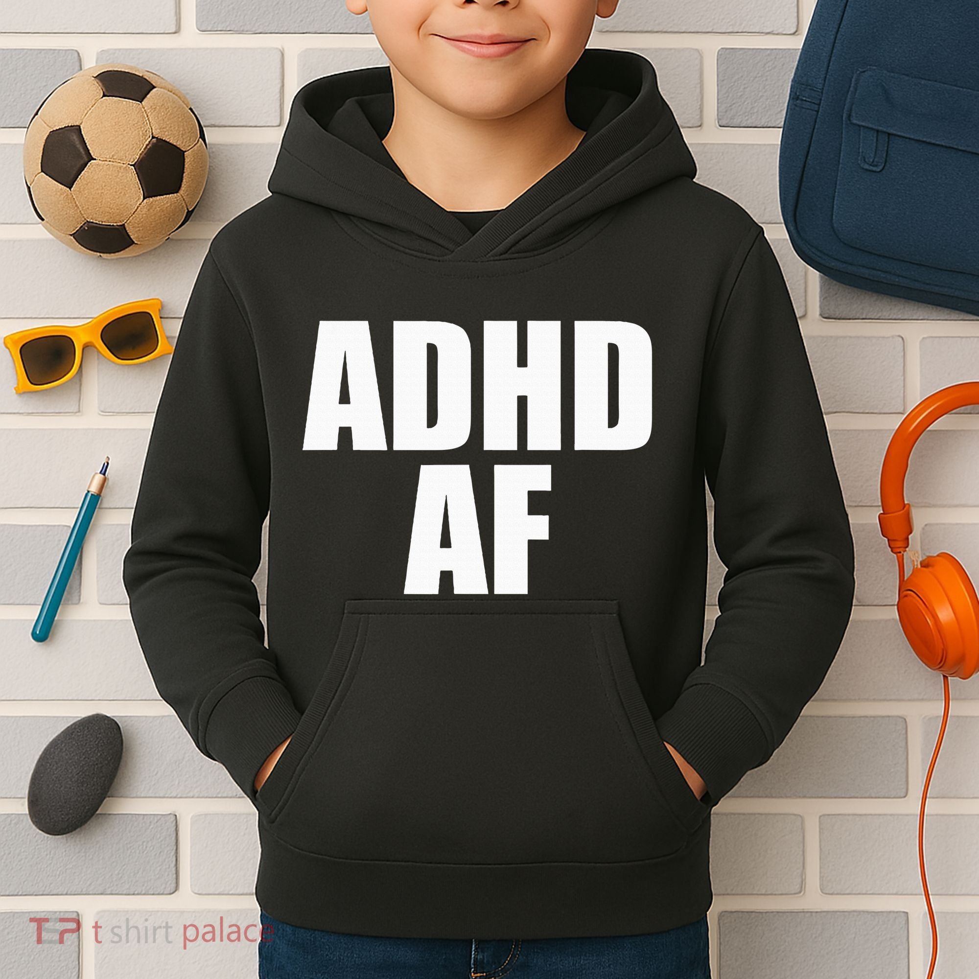 Adhd Af Kids Hoodie