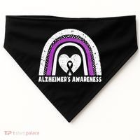 Alzheimers Awareness Alzheimers Purple Rainbow Cute USA-Made Doggie Bandana thumb 0