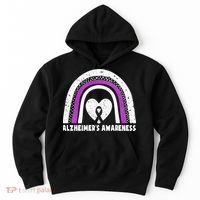 Alzheimers Awareness Alzheimers Purple Rainbow Cute Hoodie thumb 0