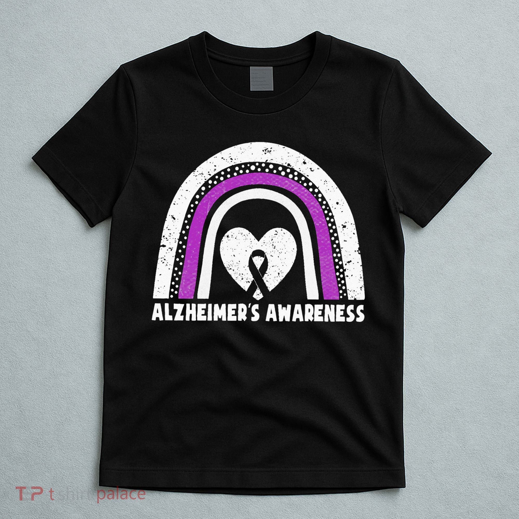Alzheimers Awareness Alzheimers Purple Rainbow Cute T-Shirt