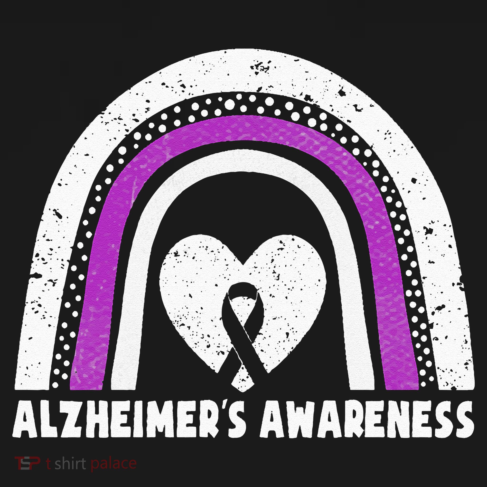 Alzheimers Awareness Alzheimers Purple Rainbow Cute T-Shirt