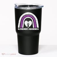 Alzheimers Awareness Alzheimers Purple Rainbow Cute Tumbler thumb 0
